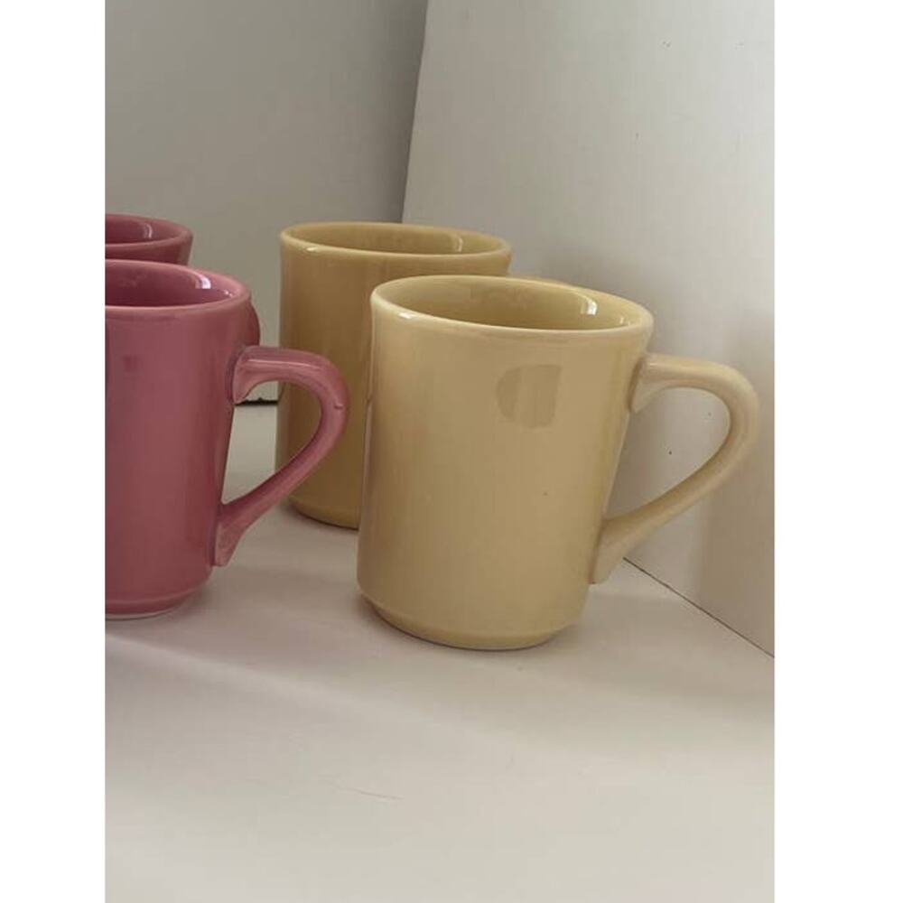 Homer Laughlin Colorations Mugs, Pair of 2 YELLOW ONLY